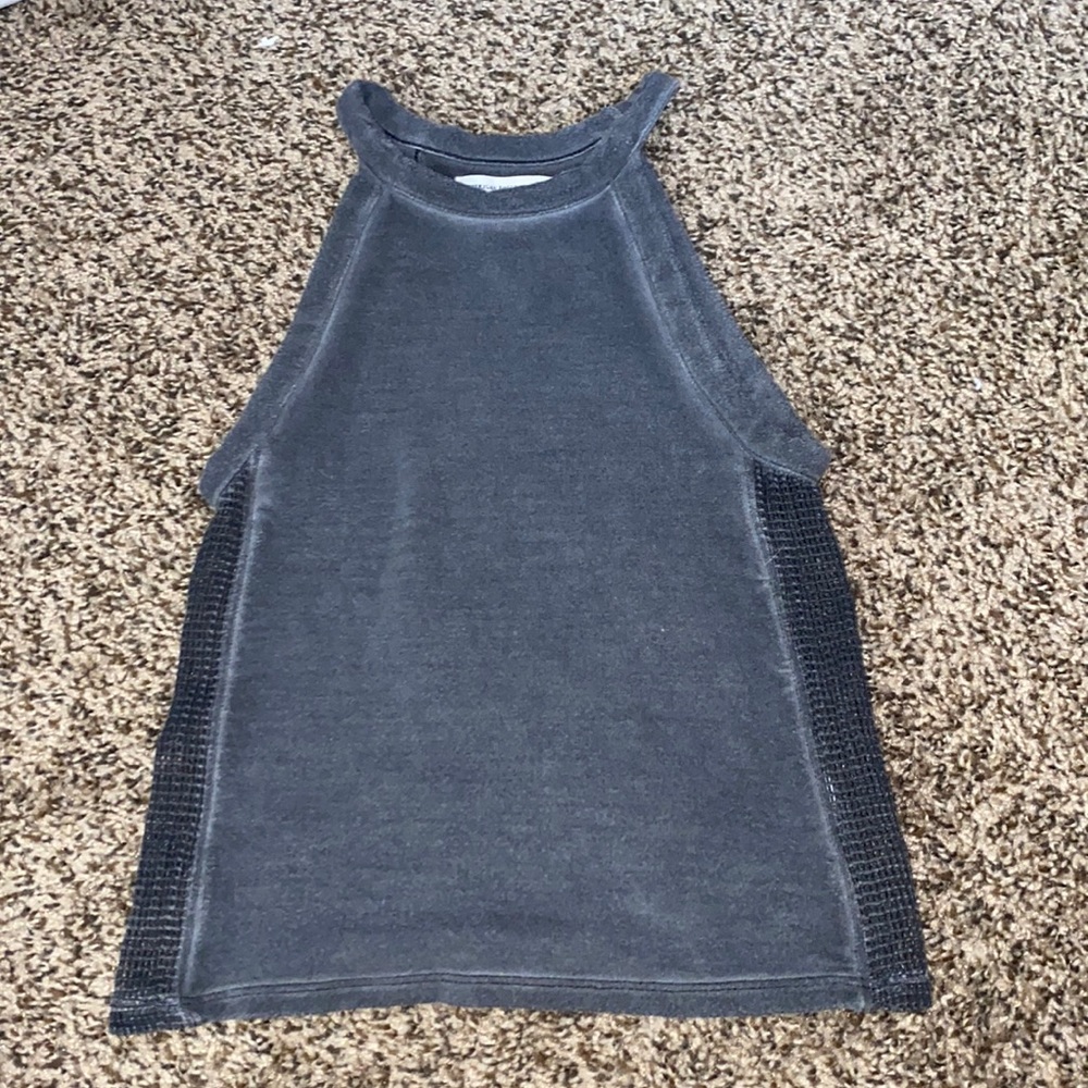 American eagle gray crop top